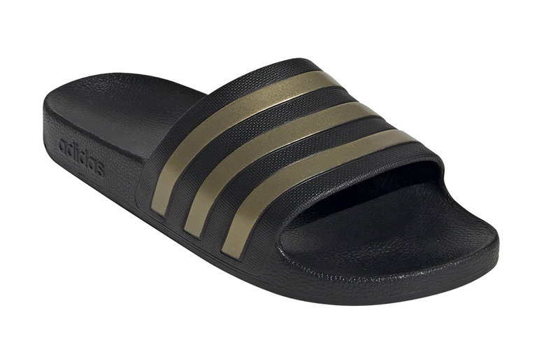 adidas Badeschuhe Adilette Aqua 3-Streifen schwarz/gold - 1 Paar